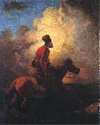 Aleksander Orlowski Don Cossack on horse Spain oil painting artist